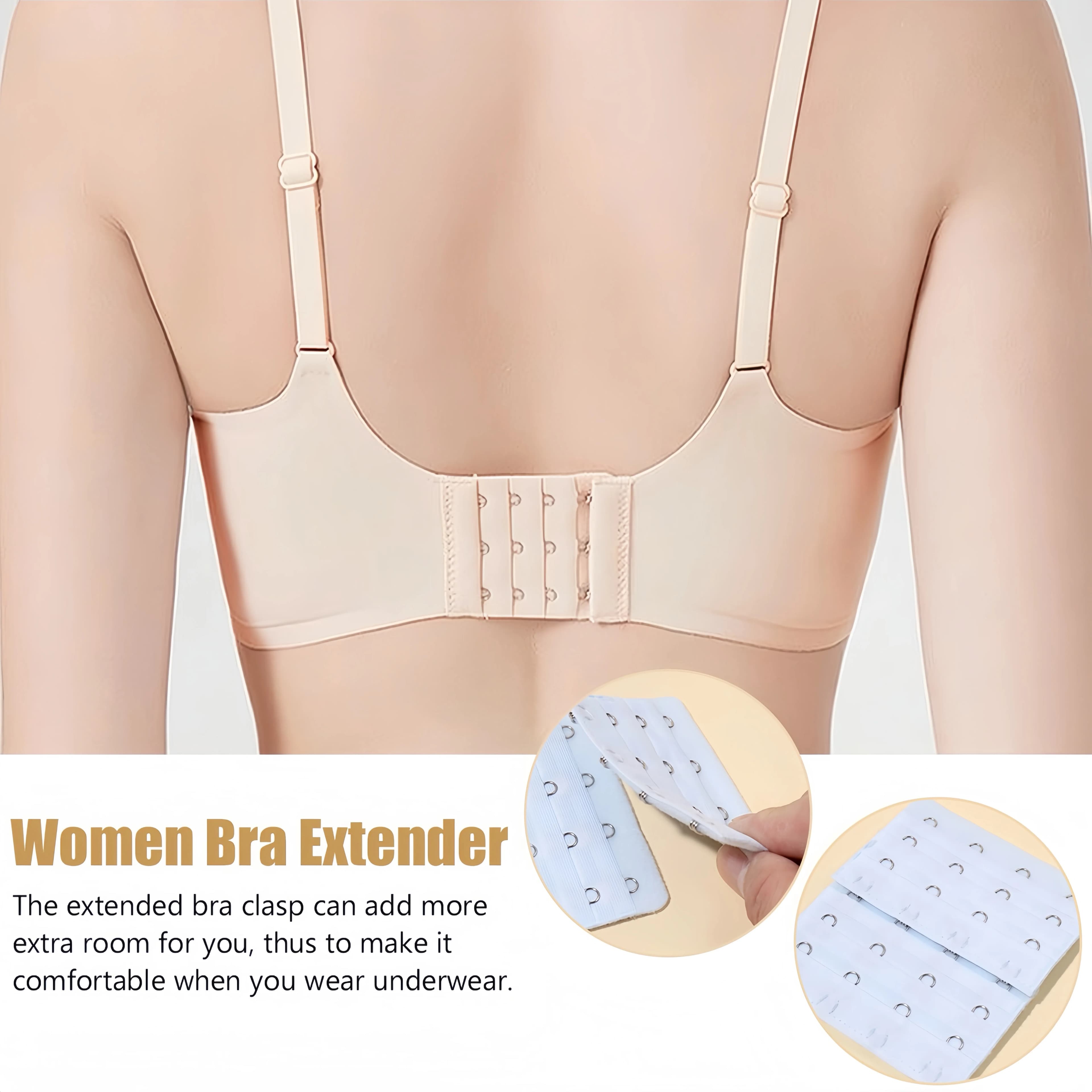 Set di 6 Estensori per Reggiseno con 5 Ganci, Regolabili, Morbidi ed Elastici, Accessorio per Lingerie