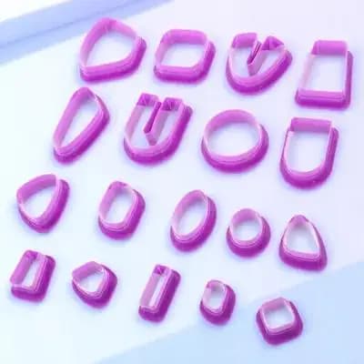 18Pcs Soft Clay Cutters Polymer Clay Tools DIY Jewelry Making Supplies Earring Making Kit Multifunctional Cutter Set