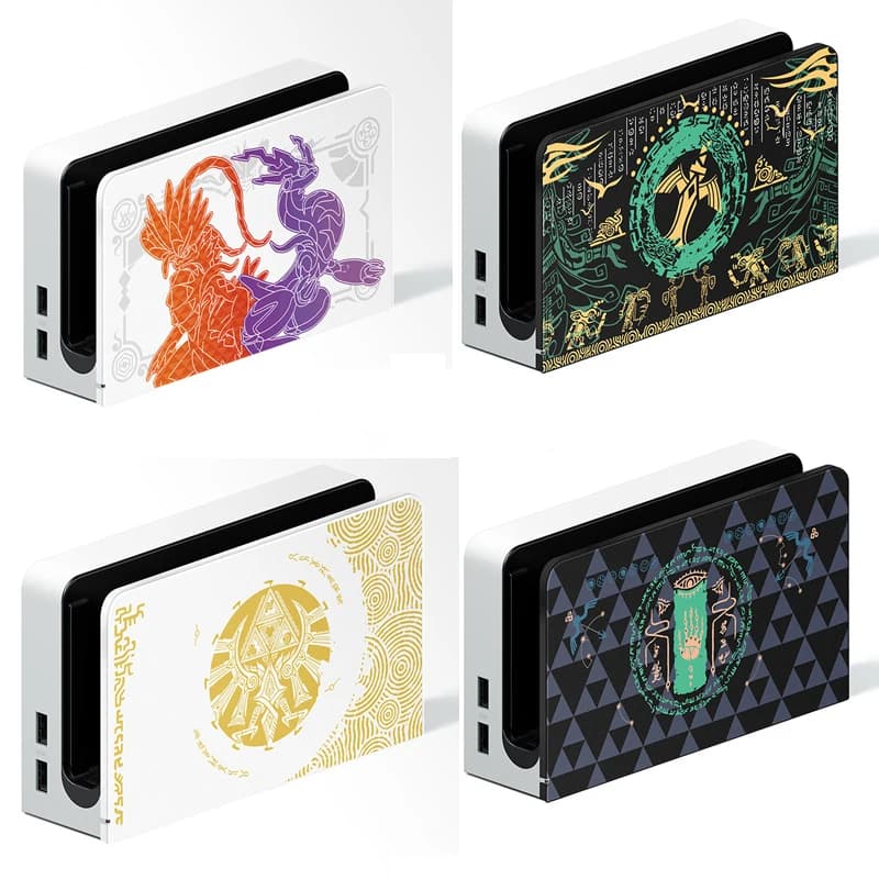 For Zelda Tears of the Kingdom Hard Case Charging Dock Cover Stand Charger Protective Shell for Nintend Switch Oled Console