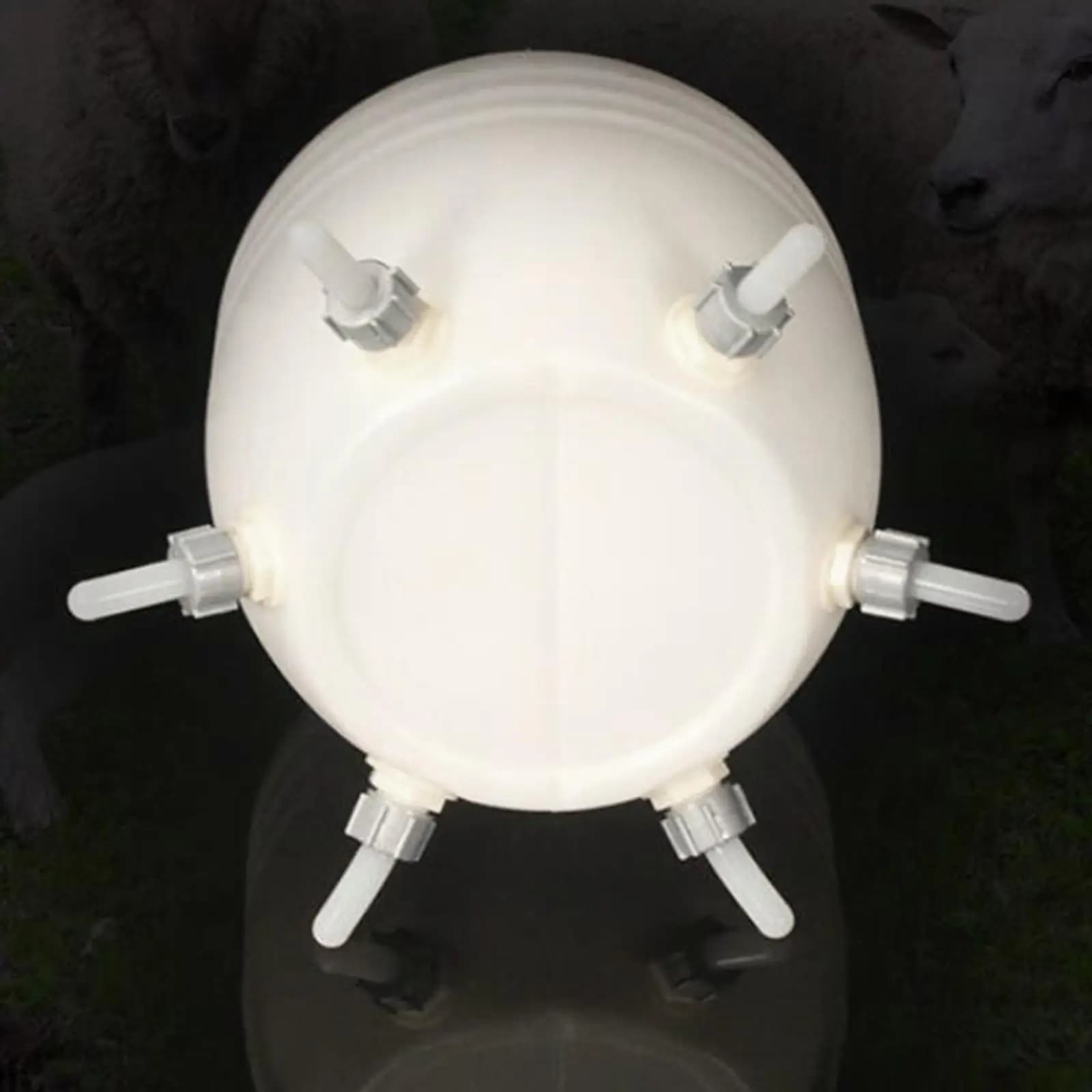 Multipurpose Lamb Feeder Bucket with Food Grade Nipples Farm Animal Feed Container for Goat Pig Calf Dog
