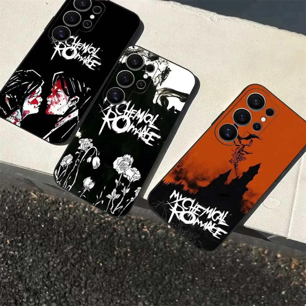 1pc My C-Chemical R-Romance Rock Band Phone Cover for Samsung S 24 Fe 25 Ultra Plus 20 Lite 21 30 22 23 24 22 Ultra 5G Fundas