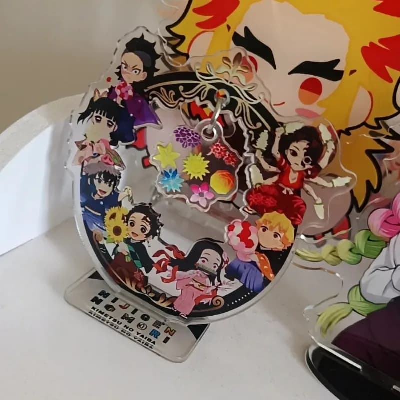 Demon Slayer Acrylic Stand Figure Agatsuma Zenitsu Kamado Tanjirou Anime Peripheral Cartoon All The Protagonist Members Ornament