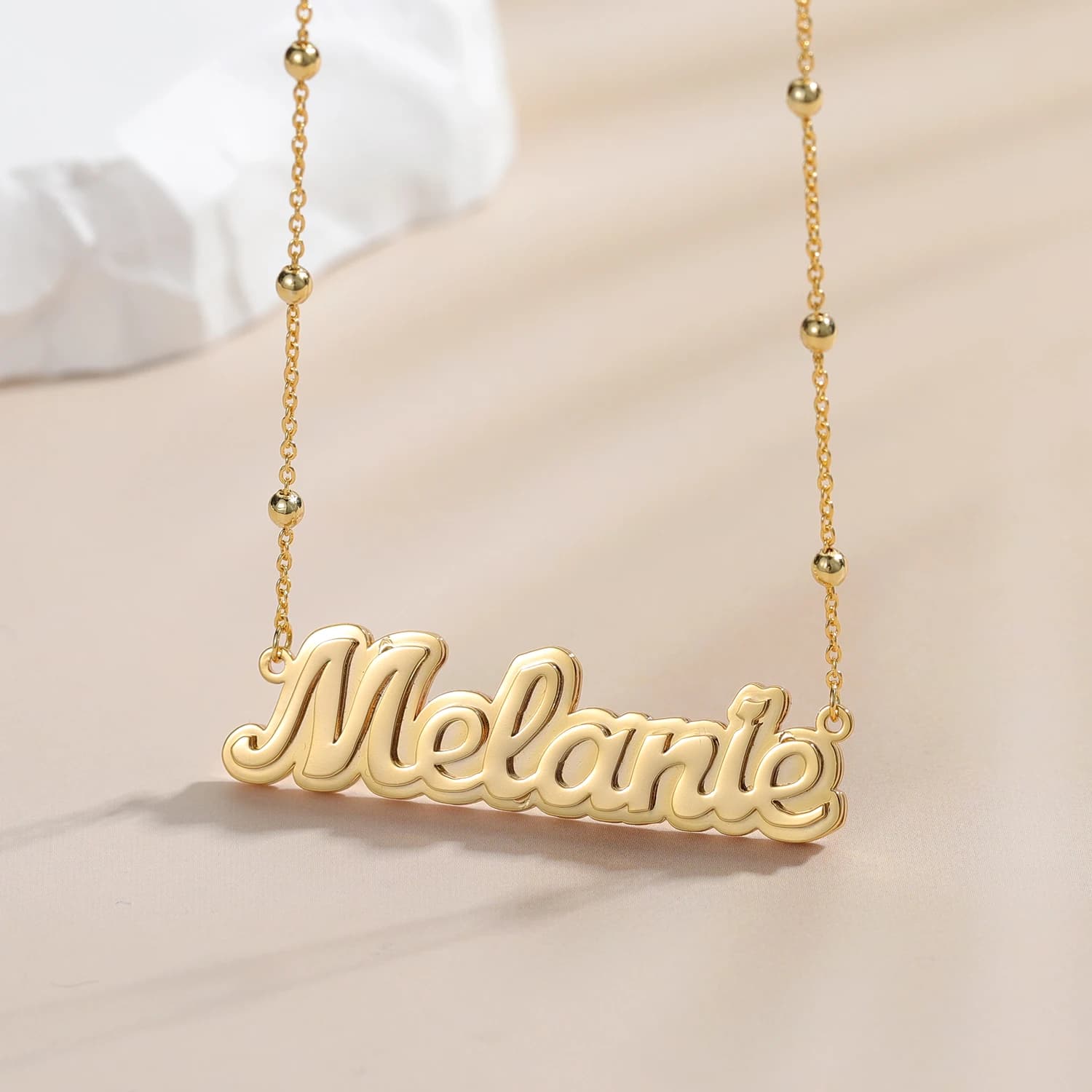 Collana personalizzata con nome a doppio strato targhetta personalizzata NecklaceCustom nome unico gioielli di lusso regalo di compleanno per lei