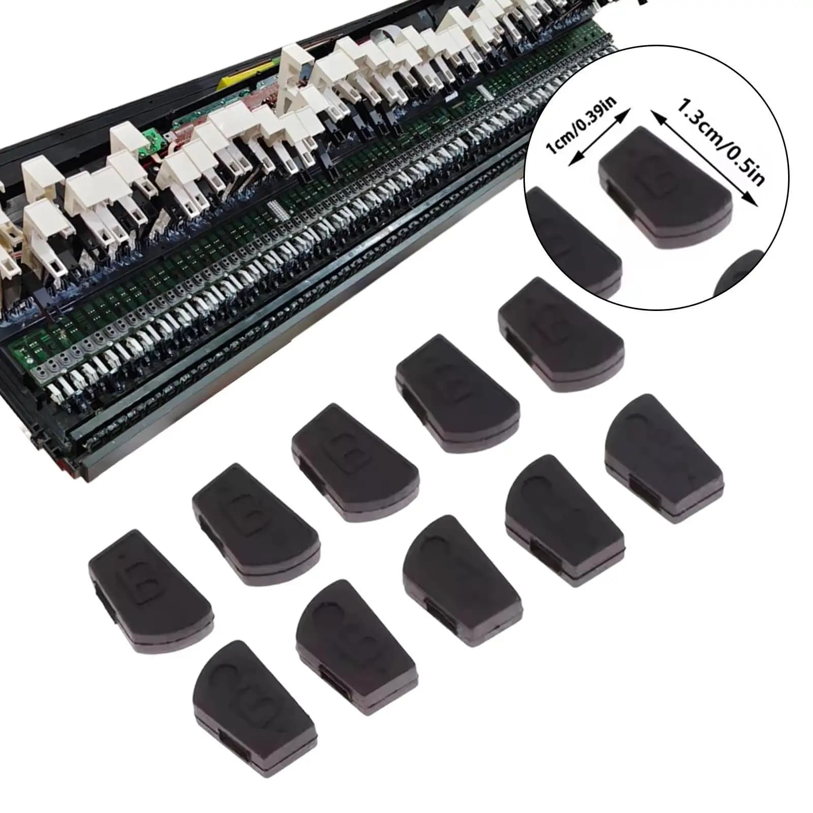 Set Completo di Cappucci in Gomma per Martelli Silenziatori per Pianoforte Digitale, Ricambi per Strumenti Elettrici