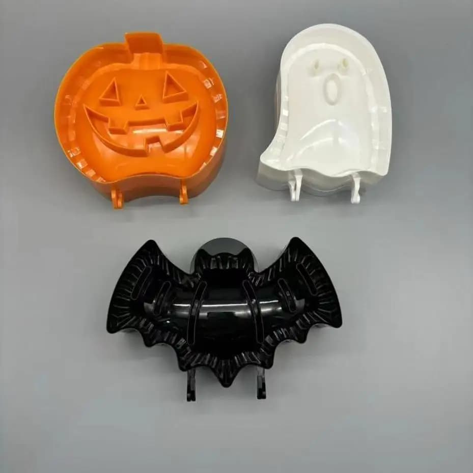 3Pcs Halloween Hand Pie Press Molds Pumpkin Ghost Bat Shape Pocket Pie Maker Dough Pastry Baking Tool Decorating Supplies