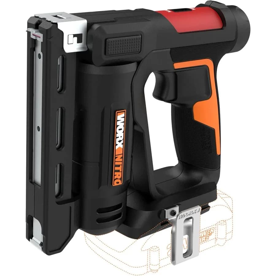 Cucitrice a corona a batteria Nitro 20V Power Share 3/8 con tecnologia ad impatto d'aria per un fissaggio efficiente e preciso in costruzioni