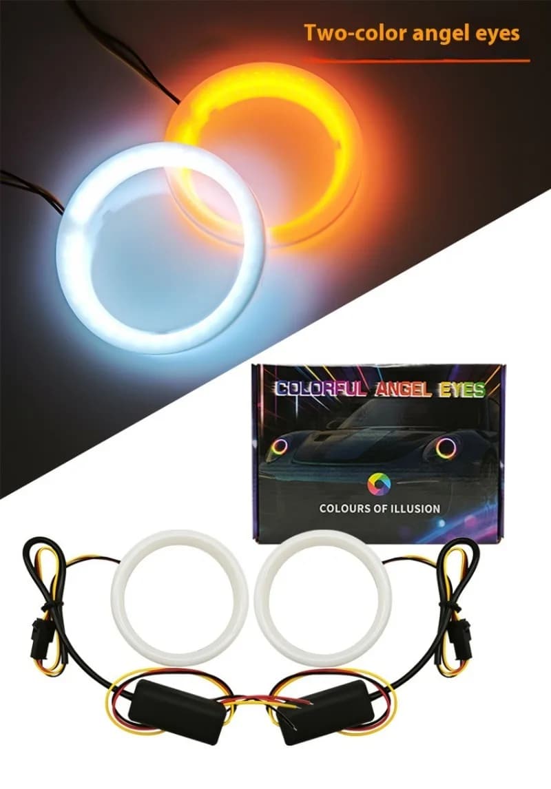 COB LED Light Angel Eyes Bulb Halo Ring Auto Lamp Daylight DRL Fendinebbia DC 12V Styling Light Decorative lights