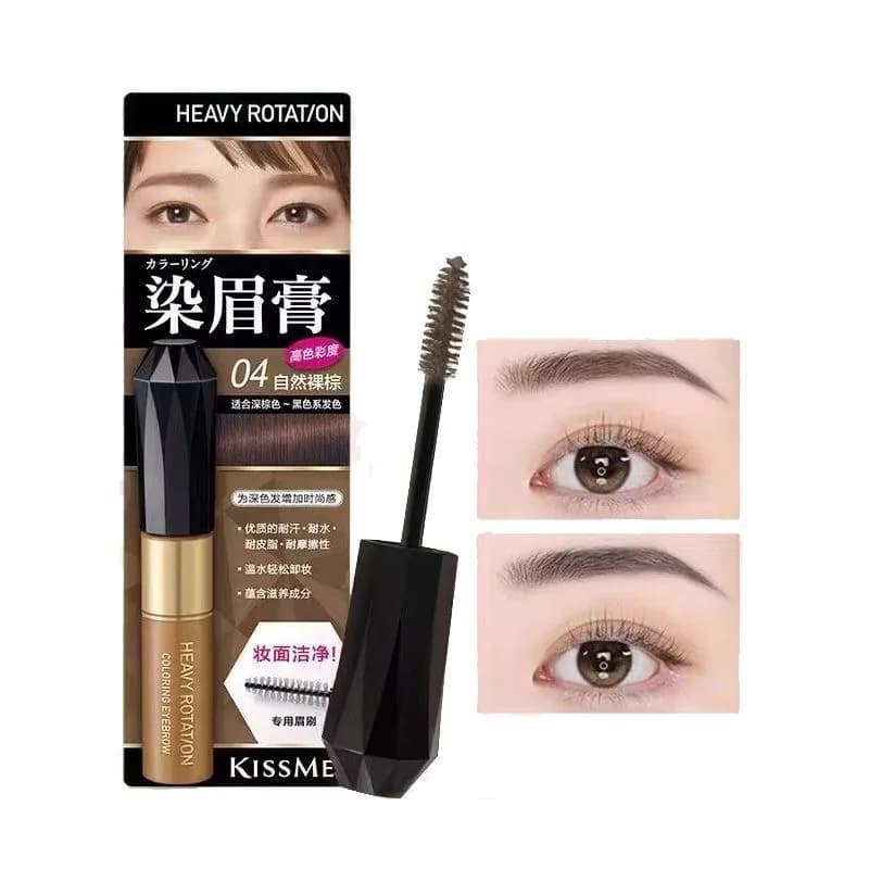 kissme Waterproof Tinted Brow Mascara Long-Lasting Natural Fluffy Brow Gel,Light Brown Shades for Natural Wild Brows