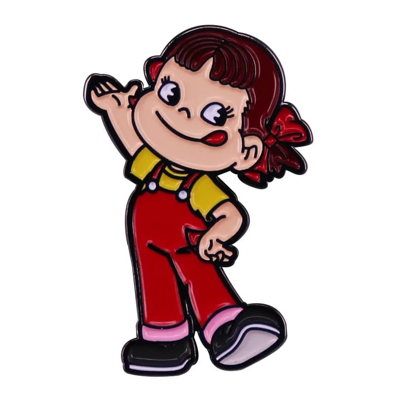 Simpatico cartone animato ragazza spilla divertente zaino vestiti decorazione accessori