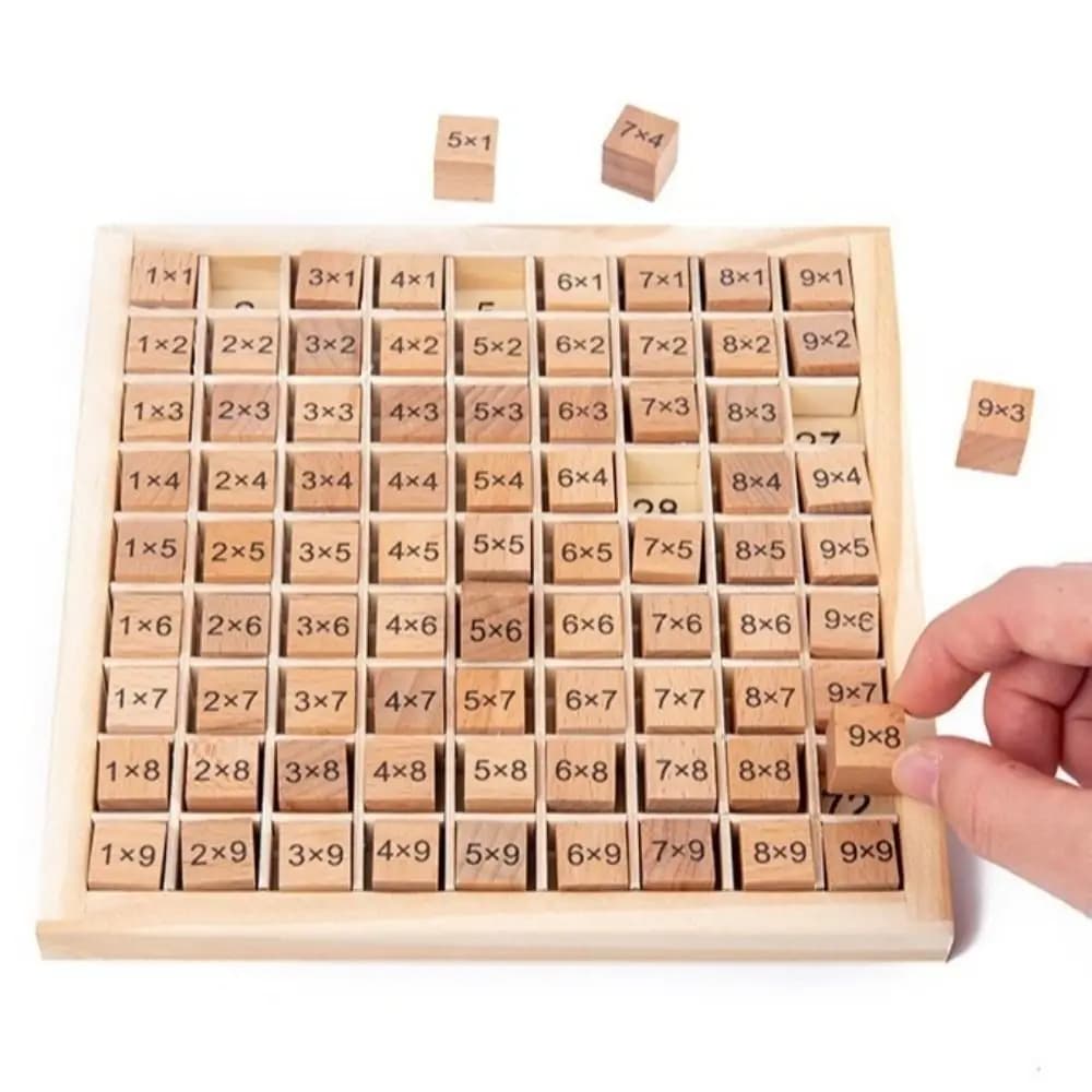 Tavola di moltiplicazione con blocchi contabili, gioco interattivo in legno per l'apprendimento della matematica, puzzle colorato stimolante per lo sviluppo del cervello