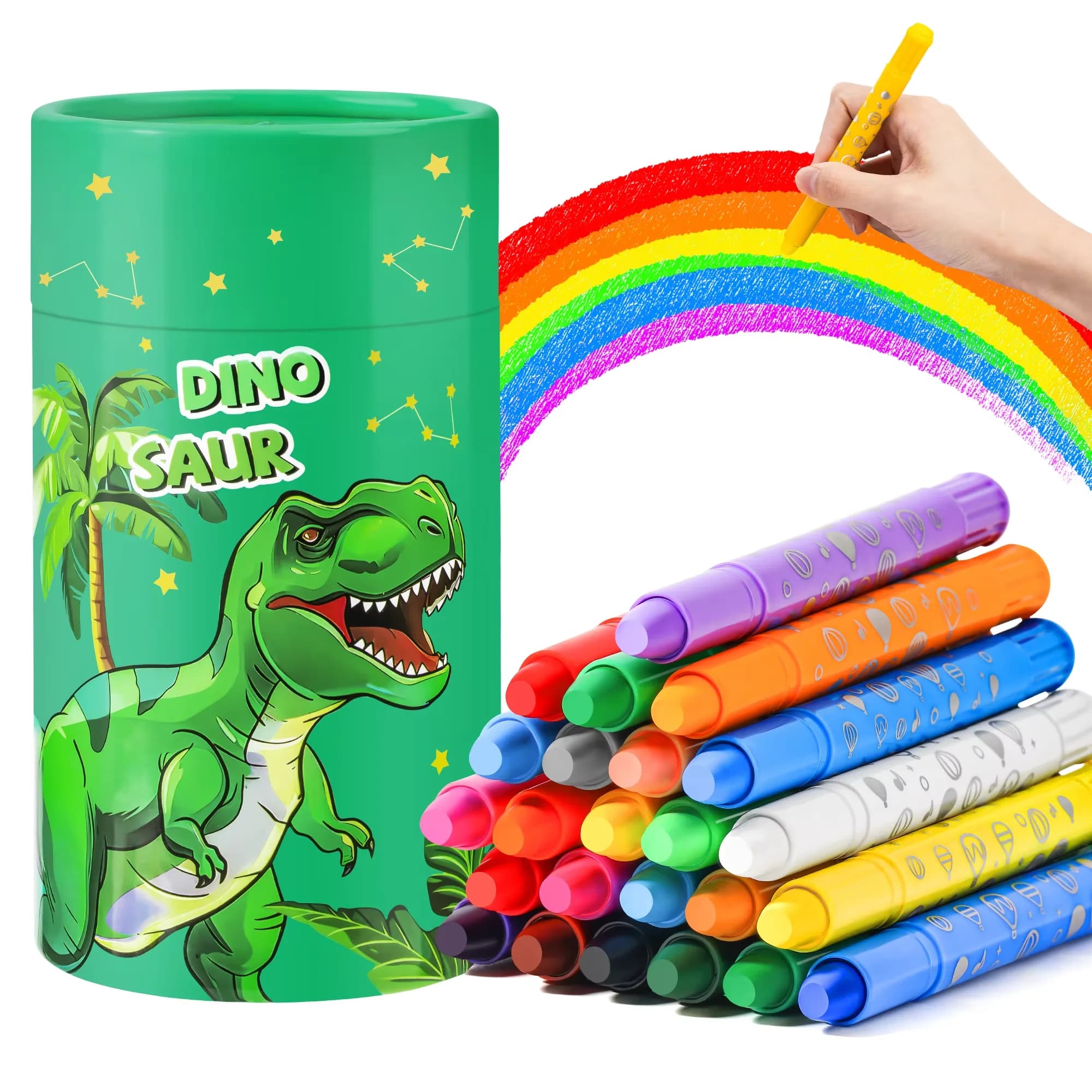 12/24 Colors Twist Crayons for Toddlers Non-Toxic Washable Silky Crayons for Paper Glass Wood With Storage Bucket Gifts For Kids