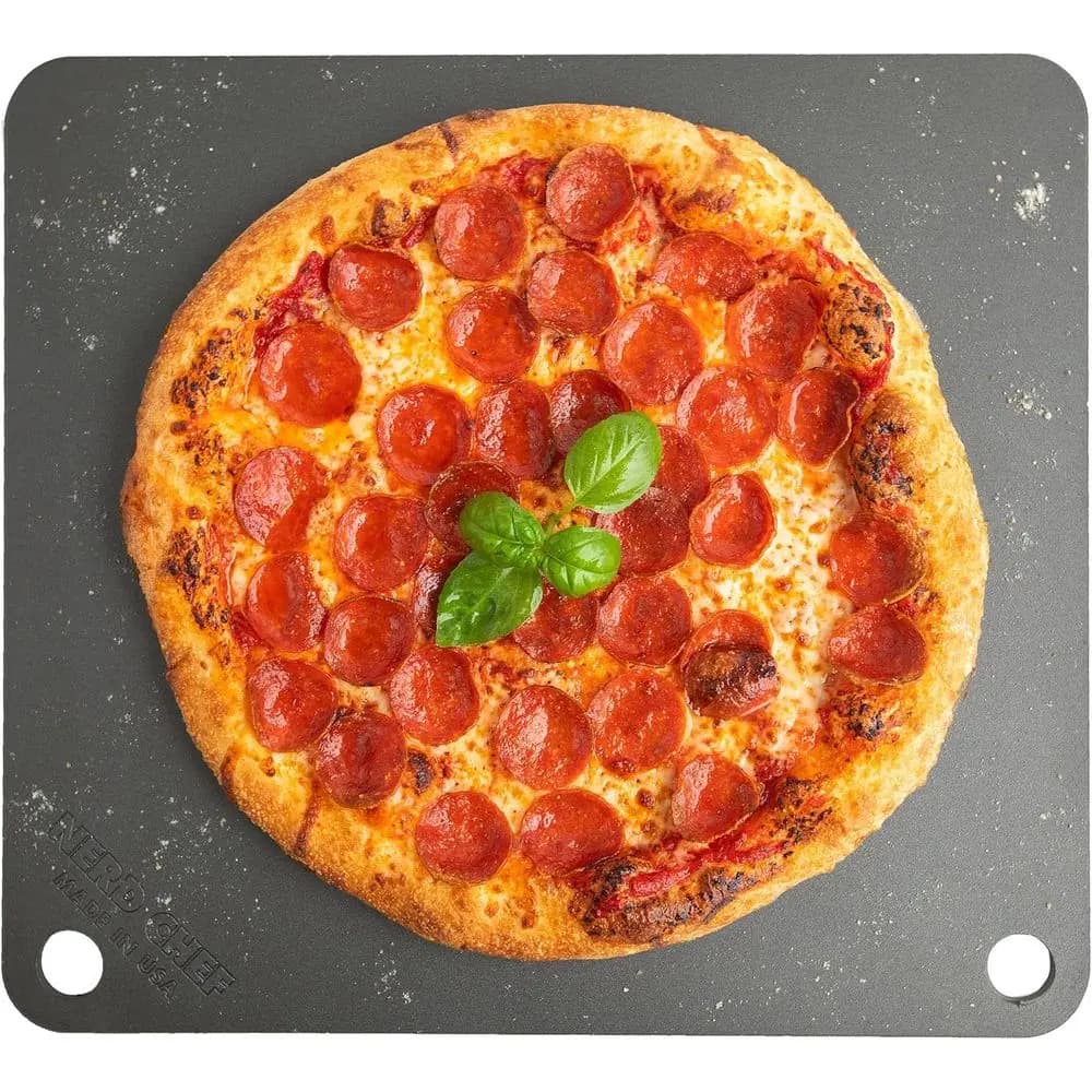 High-Performance Pizza Stone - 14.5 x 16 x 1/4 - Made in USA with 0.25 Thick Stand