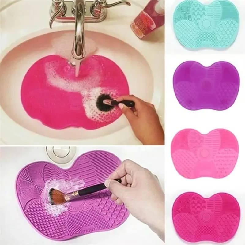Silicone Cleaning Mat Makeup Brushes, Gel Cleaner for Cosmetic Brushes, Cleaning Pad