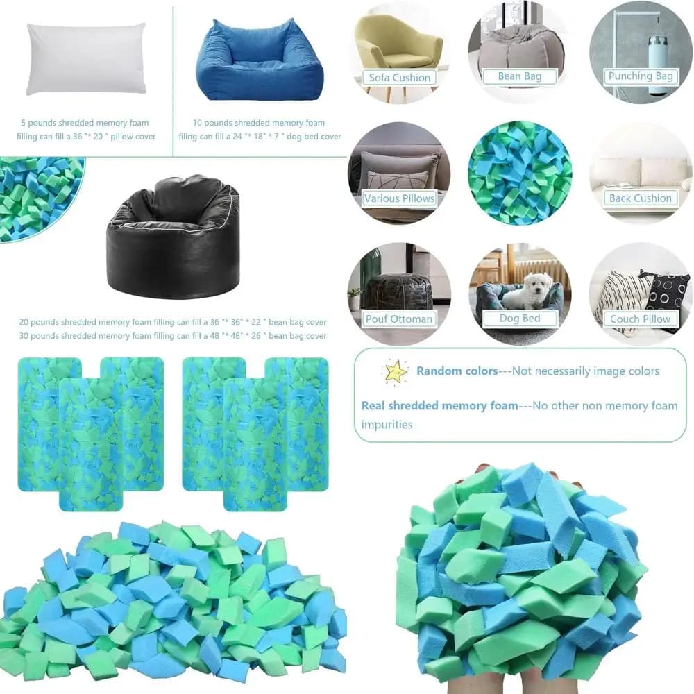 30-pound ottoman with comfortable memory foam padding, suitable for various uses: pillows, boxing bag, sofa cushions, for dogs