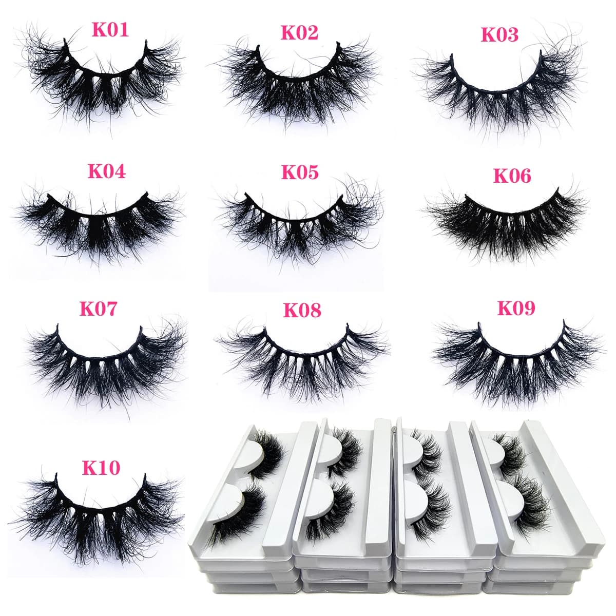 Wholesale 5/10/20 pair of fluffy facial hair natural eyelashes wholesale short slippers