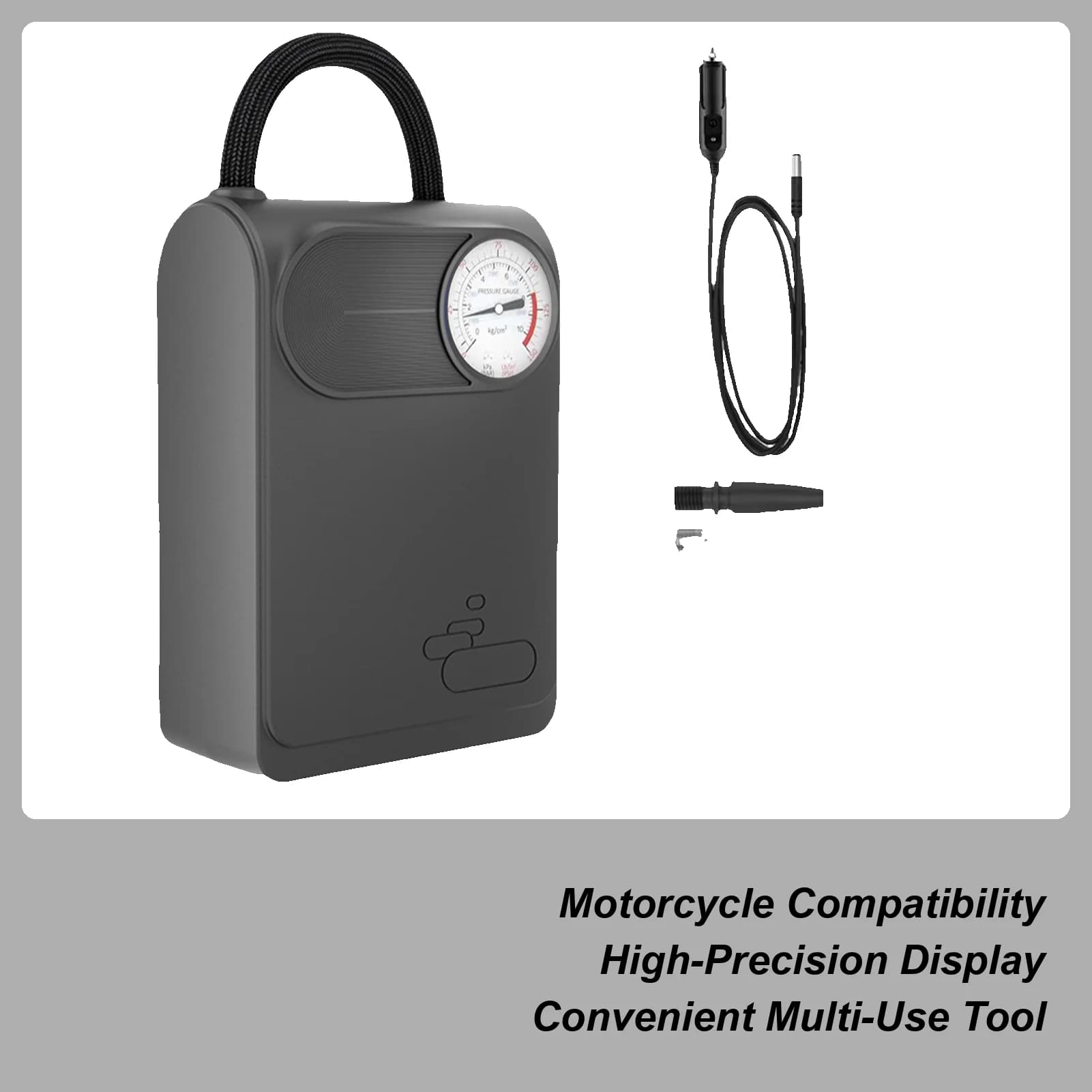 Pompa d'aria per pneumatici Display digitale Strumento di gonfiaggio automobilistico cablato Pompa d'aria intelligente per pneumatici per auto per motocicli Bici Bicicletta