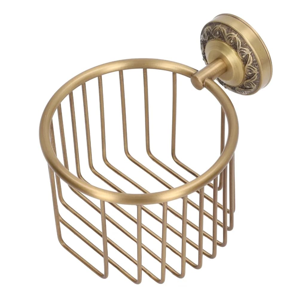 Copper Toilet Roll Holder Wall Mounted Brass Paper Towel Rack Vintage Easy Installation Tissue Holder Bathroom Restroom Toilet