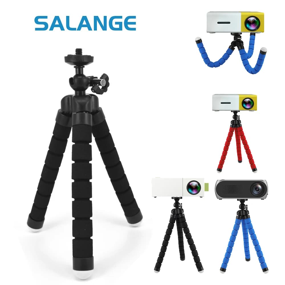 Supporto per staffa da tavolo per mini proiettore per proiettore Supporto per tripa per telefono Clip staffe flessibili per polpo in spugna pieghevoli