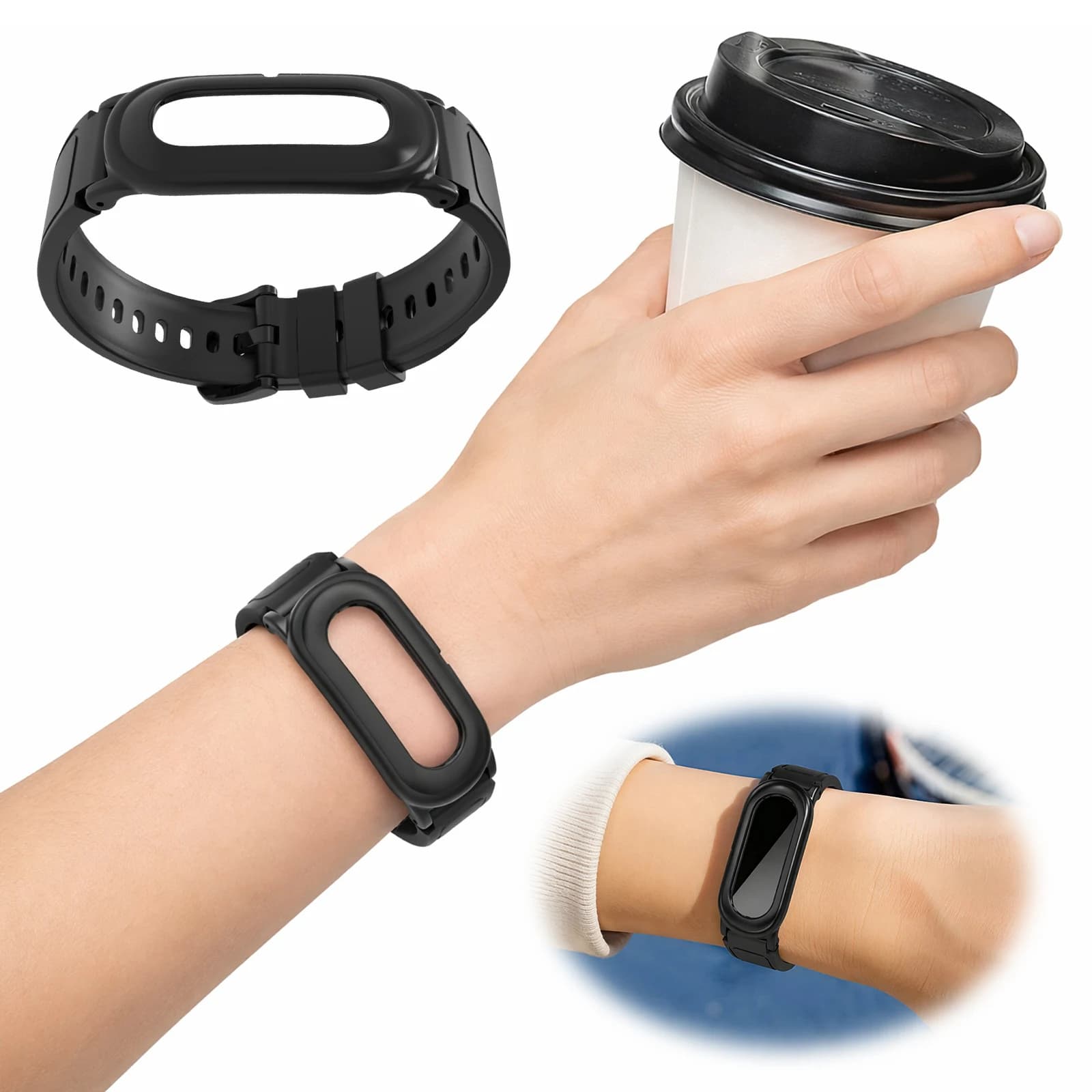 TPU Adjustable Sport Watch Strap for Google Fitbit Air Soft Watchband Bracelet Replacement Watch Bands for Women Men
