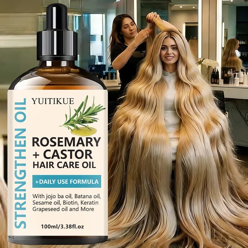 YUITIKUE Hair Reinforcement Oil - Rosemary Mix and Castor | Refreshing and non-fat care for all hair types