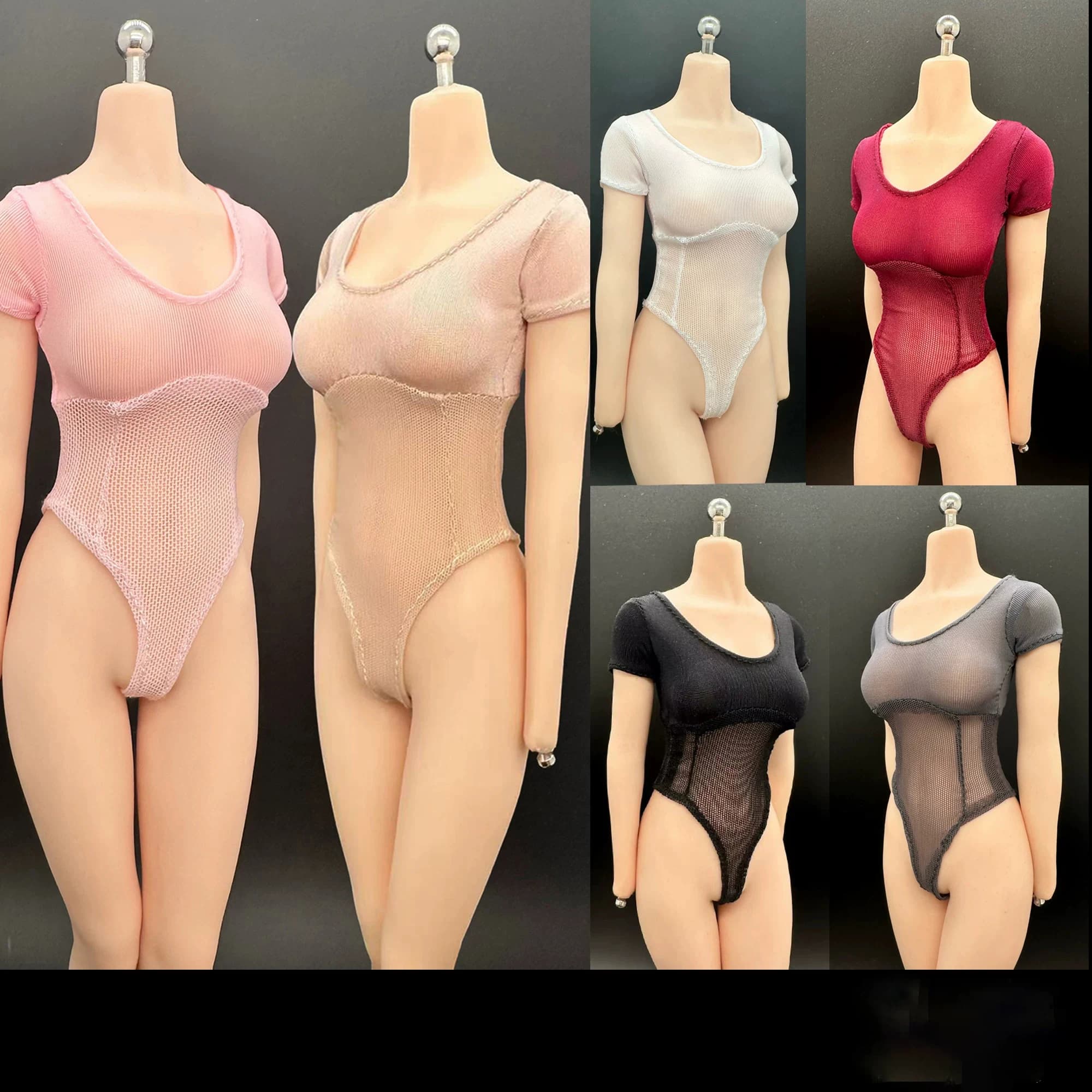 Costume da bagno elasticizzato alla moda per donna in scala 1/6, abbigliamento per action figure da 12 pollici, accessori fai da te