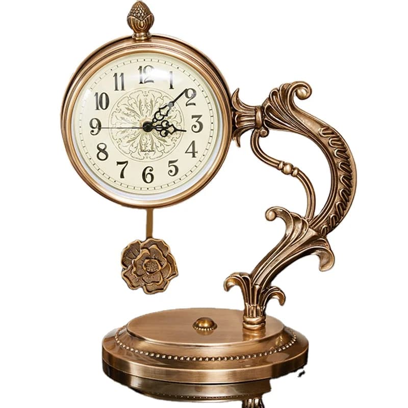 Presa di fabbrica Orologio in metallo Pendolo Orologio da tavolo moderno di lusso leggero creativo