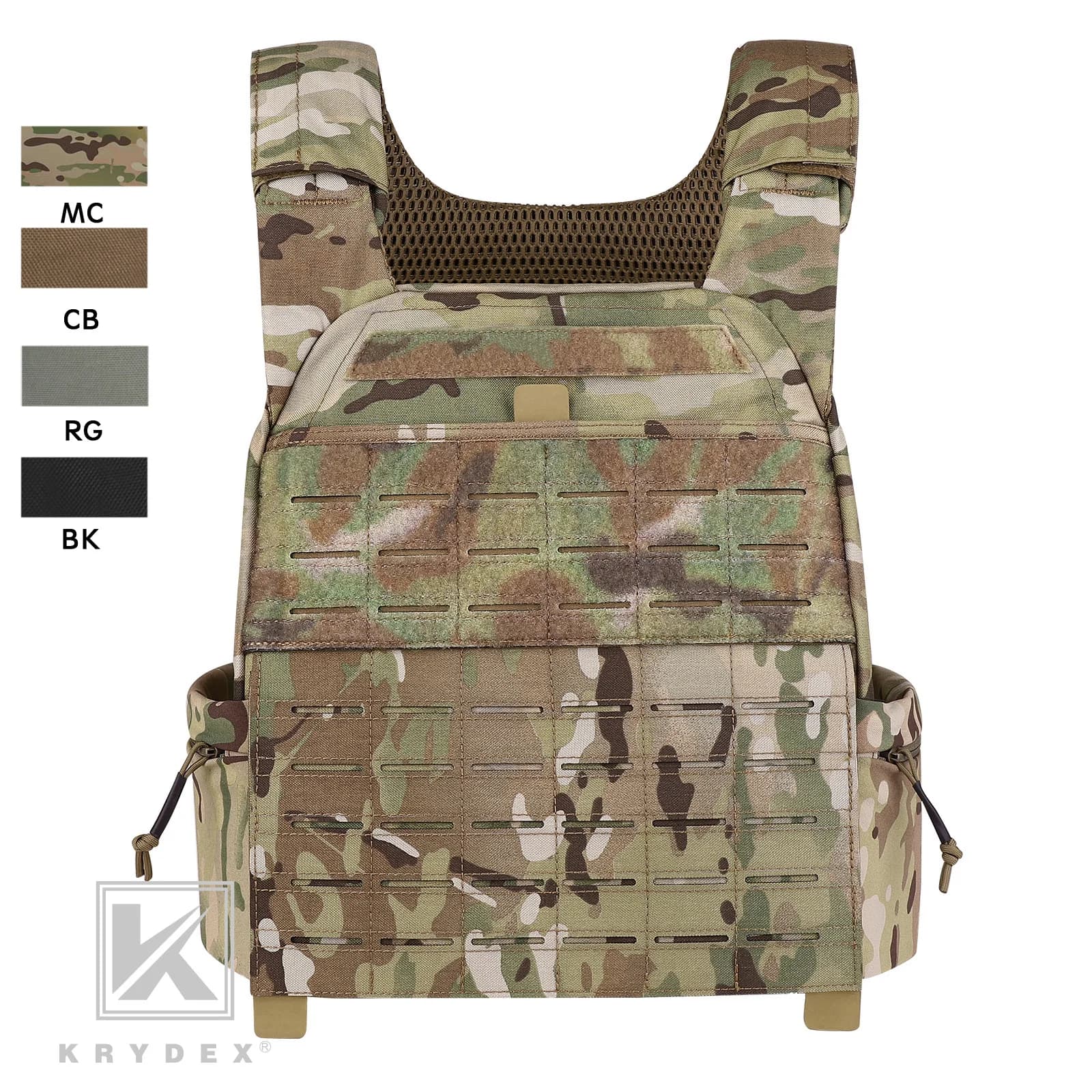KRYDEX Laser MOLLE Tactical 30KG Trainer Training Weighted Men Vest Plate Carrier for outdoor hunting combat vests