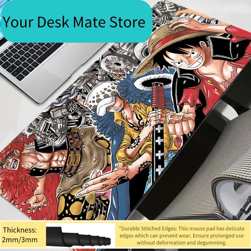 Tappetino per mouse grande One Piece Monkey·D·Luffy, tappetino per tastiera da gioco, tappetino per mouse per PC, tappetino da scrivania per computer, tappetino per mouse per CS GO LOL