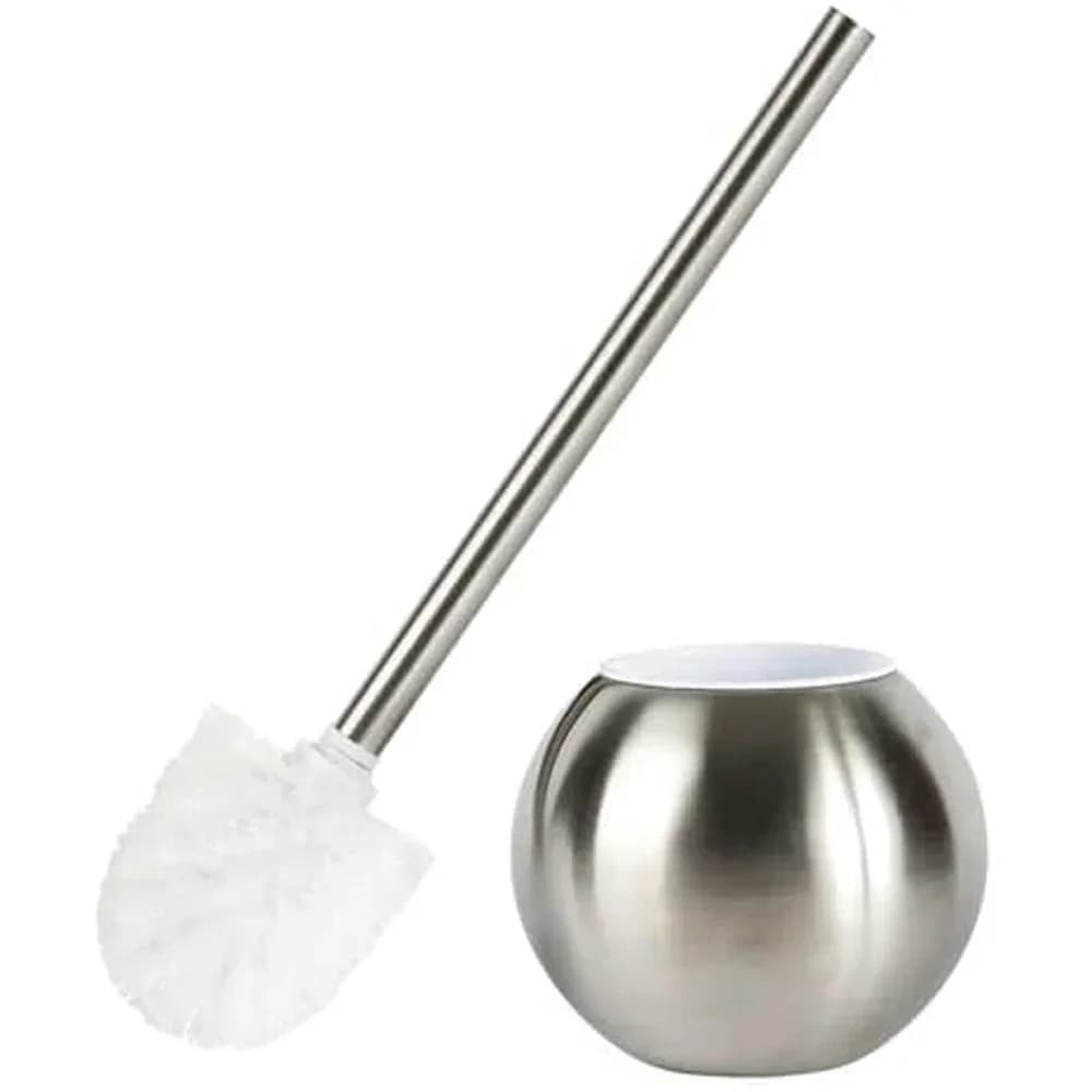 Scopino e supporto per WC, 1 confezione Set di scopino e supporto per WC in acciaio inossidabile 304 per bagno, bagno, WC ergonomico