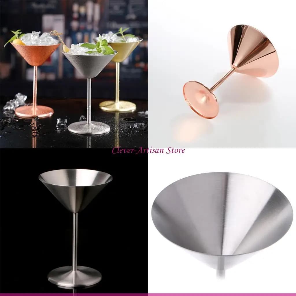 E06B Bicchieri da Martini Bicchieri da cocktail in metallo infrangibile in acciaio Indistruttibile e durevole