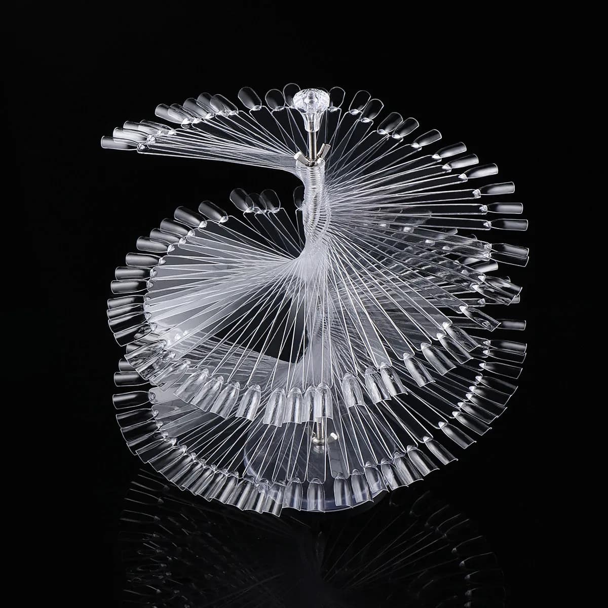 Espositore a spirale da 120 bastoncini per unghie, cartella colori per gel UV, acrilico, fibra di vetro, pratica nail art e vetrina da salone