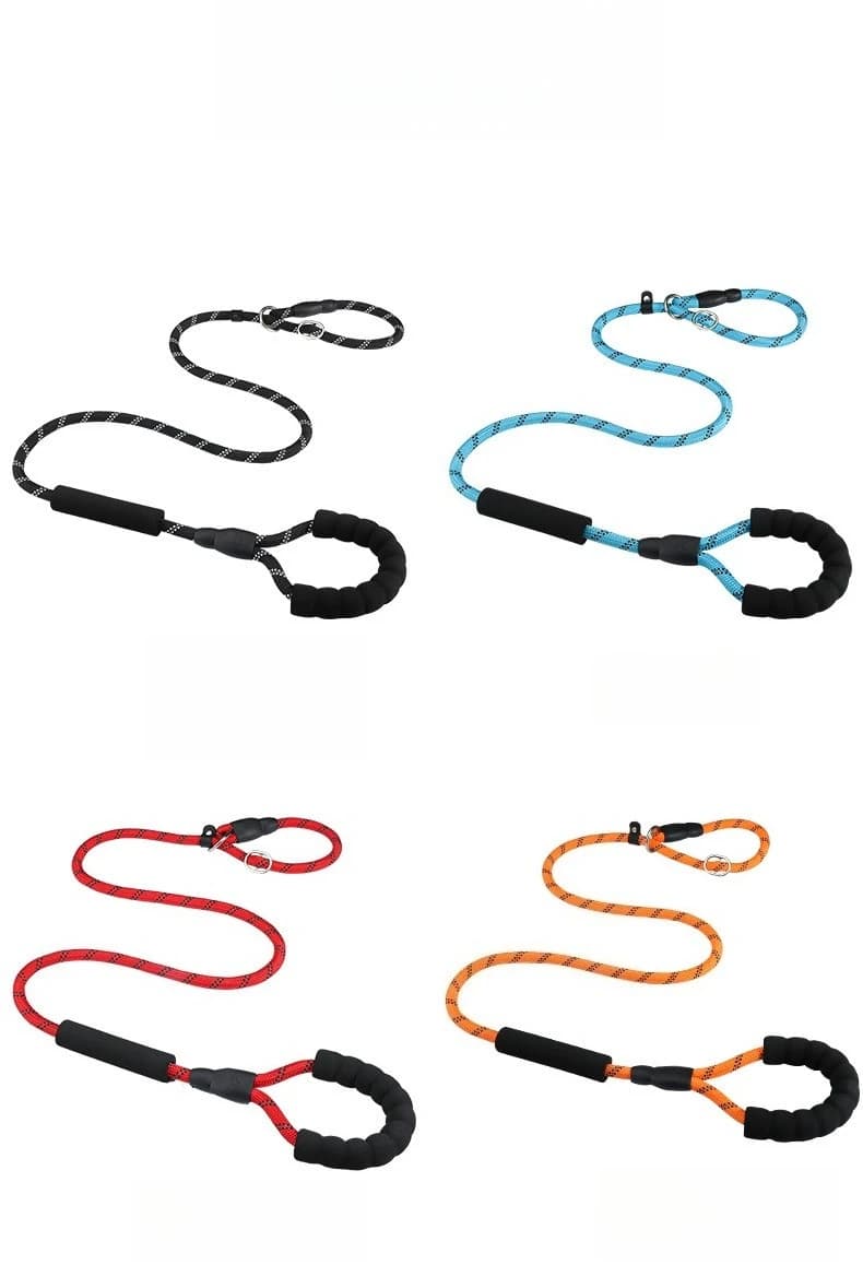 Pet Supplies P-chain Anti-pull Dog Leash, Nylon Rope for Outdoor Walking Dogs with Foam Handle