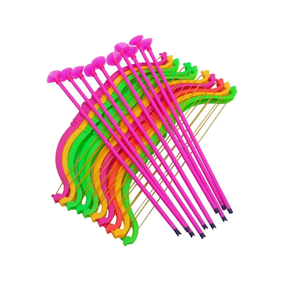 Set da 20 Pezzi di Arco e Frecce in Plastica con Frecce a Ventosa, Gioco per Interni ed Esterni, Regalo Sportivo di Tiro con l'Arco