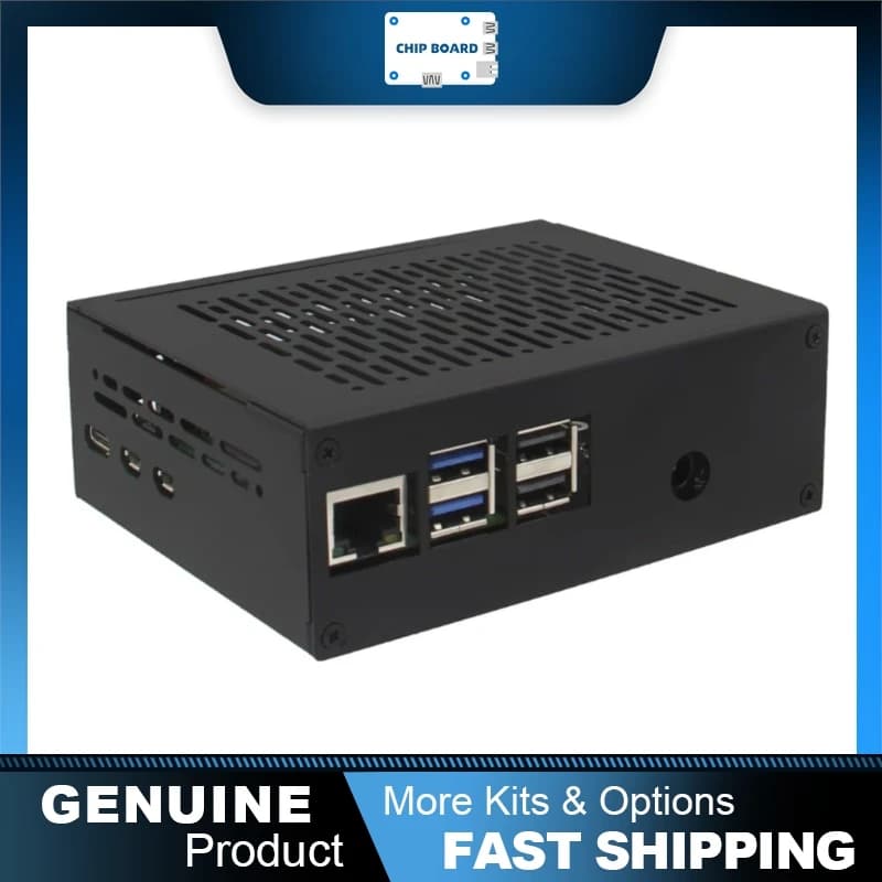 Geekworm X1011-C1 Custodia in alluminio per Raspberry Pi 5, Progettata per Shield X1011, Robusta Scatola Metallica