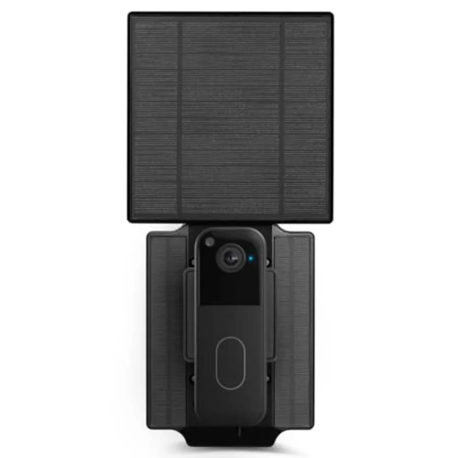 Caricatore Solare Compatibile con Campanello Video Blink 2a Generazione, Pannelli Solari Tripli con Batteria Integrata, Alimentazione Continua, Resistente alle Intemperie