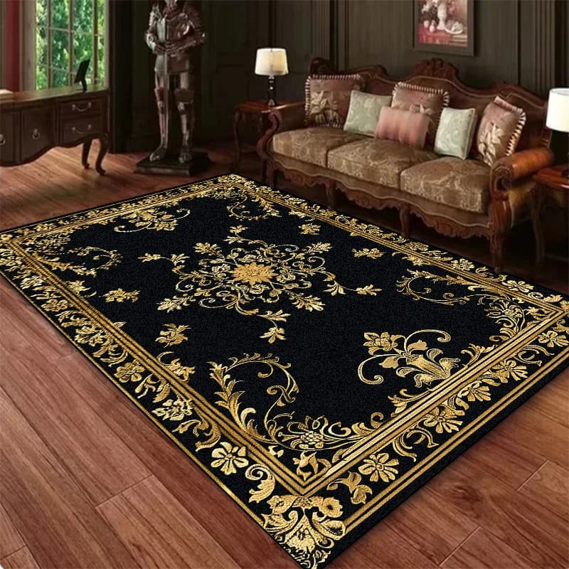 Tappeto di lusso americano persiano Zerbino d'ingresso per soggiorno Tappeto grande antiscivolo Lounge Camera da letto Comodino Tappetino personalizzabile