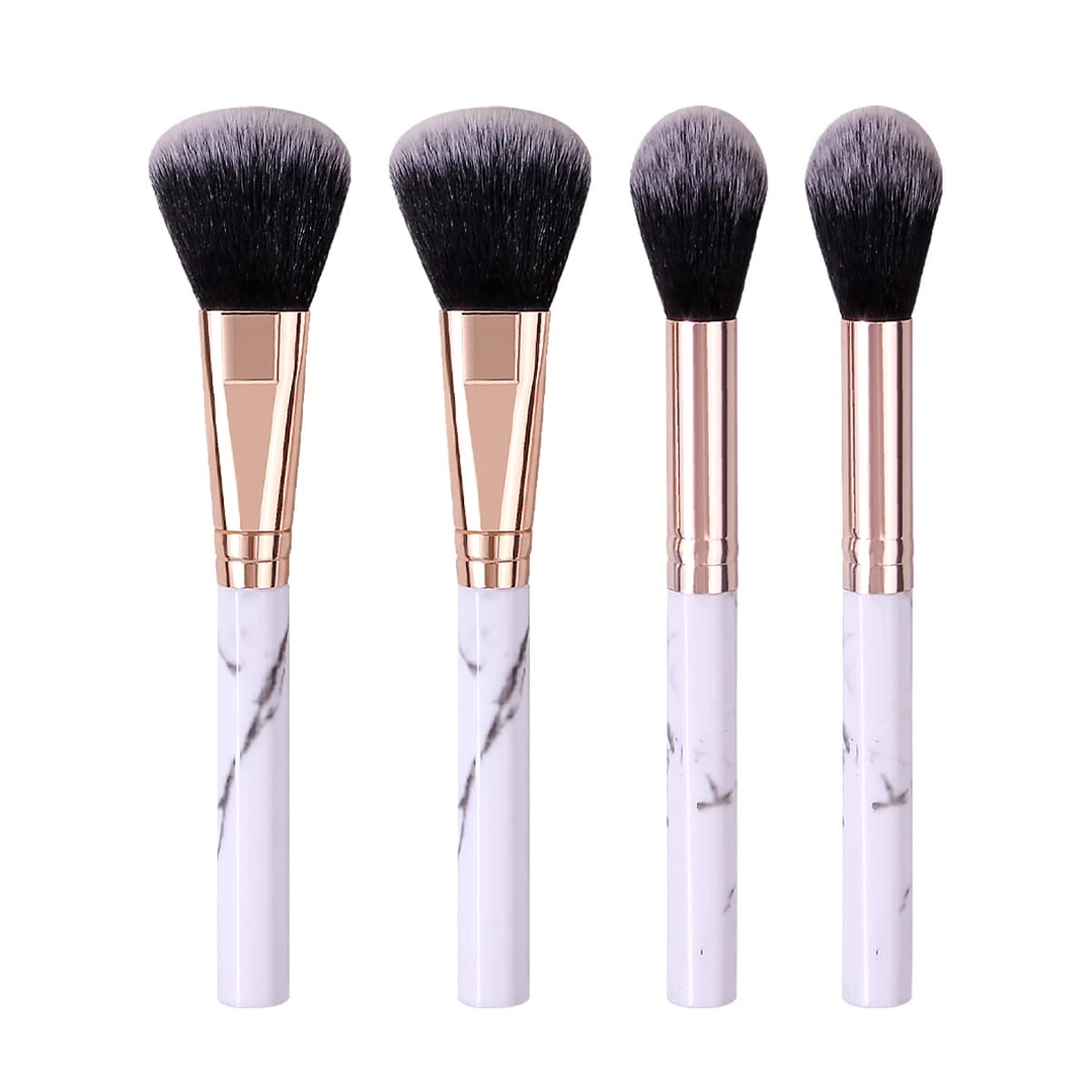 4 pieces of brush loose in two-tone soft bristles and brush for fard, a multifunctional tool for facial beauty and makeup brush