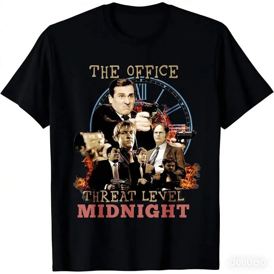 Men'S T-Shirt Featuring Characters From The Office TV Show, Made Of 100% With A 180Gsm Fabric. It