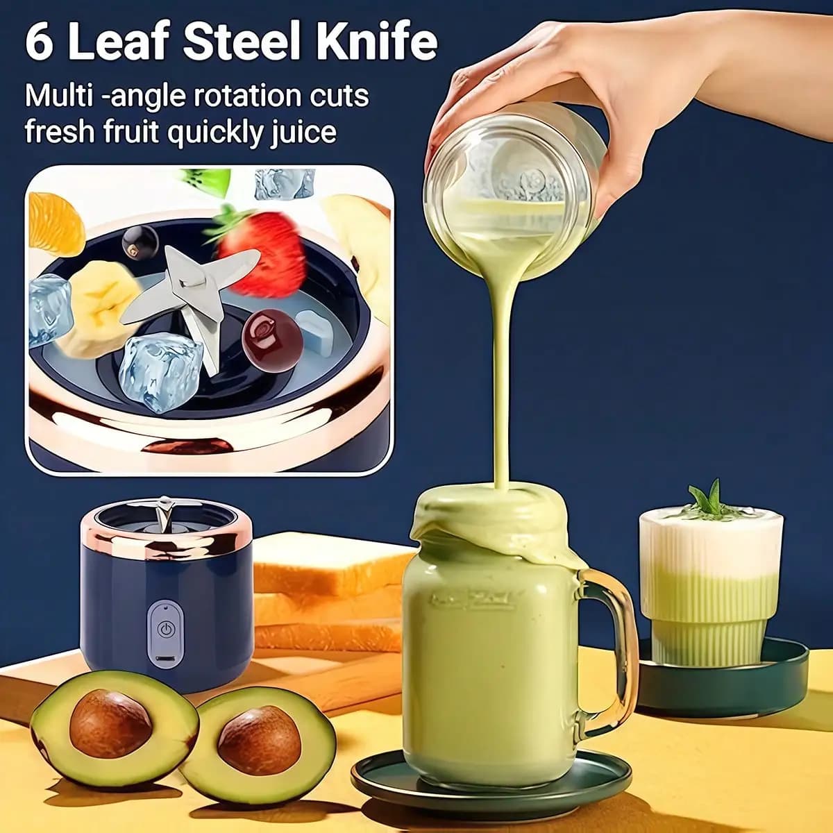 Frullatore spremiagrumi per cucina e palestra, potente frullatore per frutta e verdura con tazza per succo, regalo ideale per la mamma, elettrodomestici