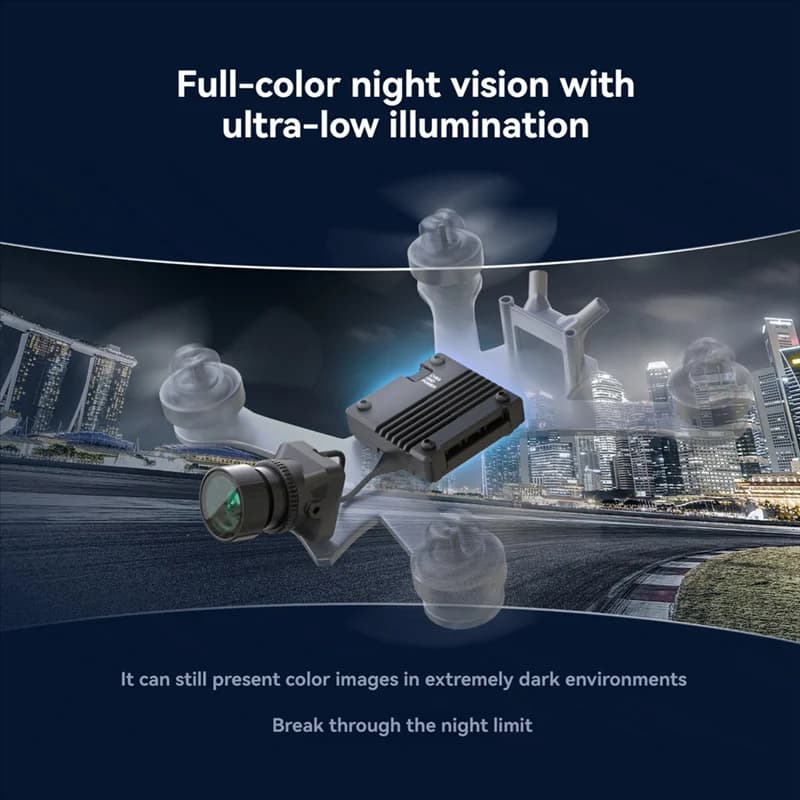 FPV compatible Quadcopter drone for Caddx Gazer analog night vision 1920X1080p 50FPS To optical zoom