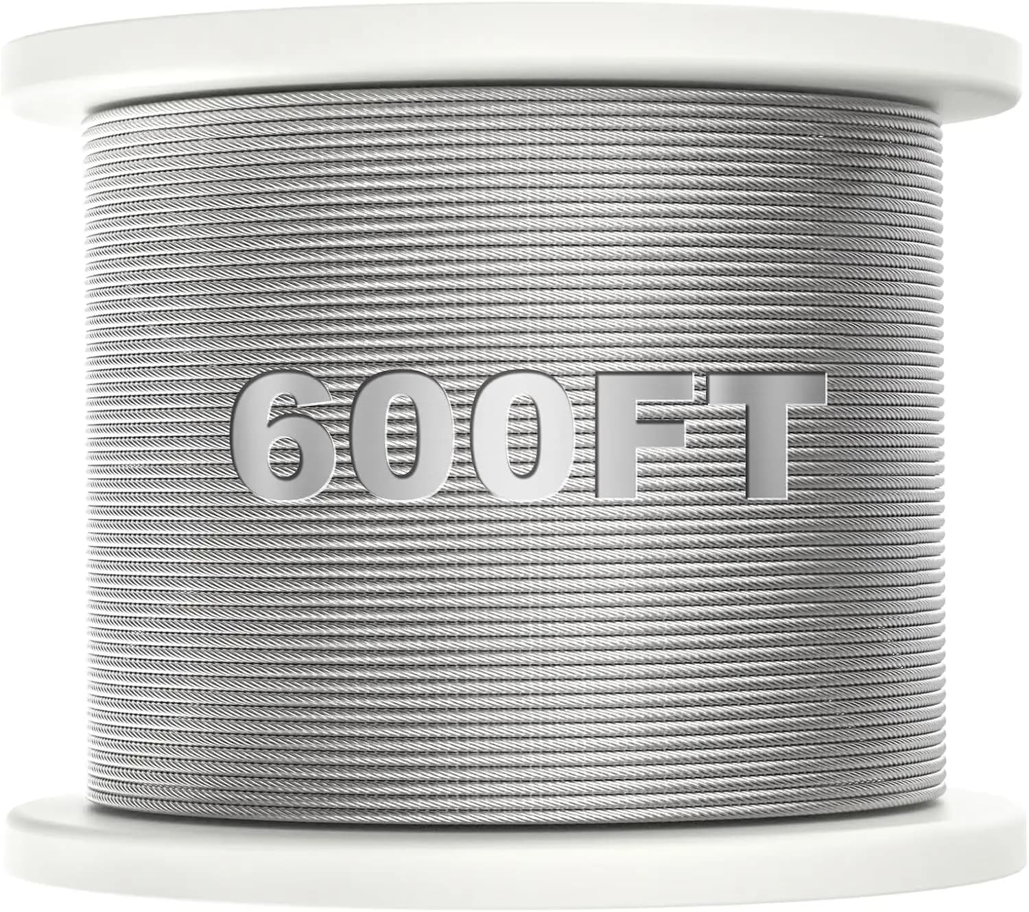 KAIWEI 600FT 1/8' T316 Marine Grade Stainless Steel Cable for Lifting Wire Rope Stainless Steel Cable
