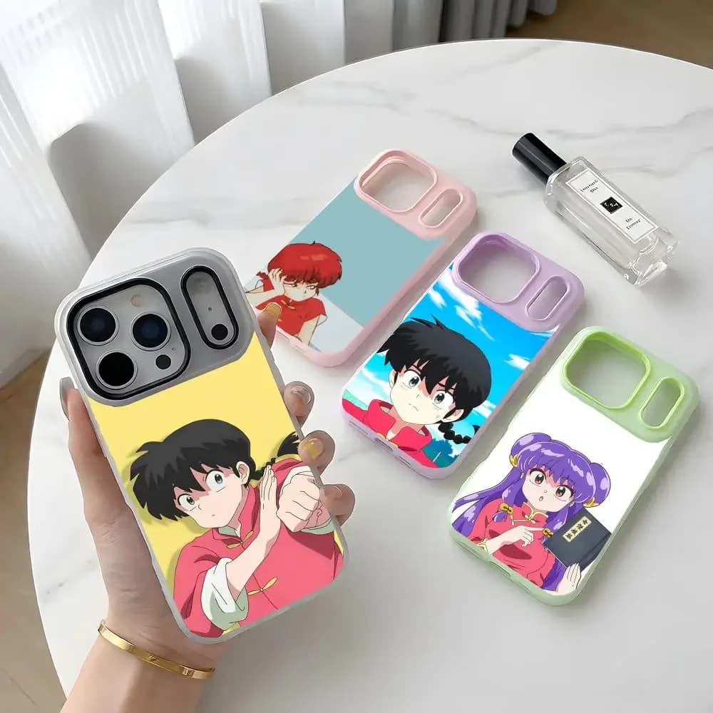 R-Ranma Phone Case Jelly Dual-Layer Shockproof Phone Case for iPhone 17 16 15 14 13 12ProMax