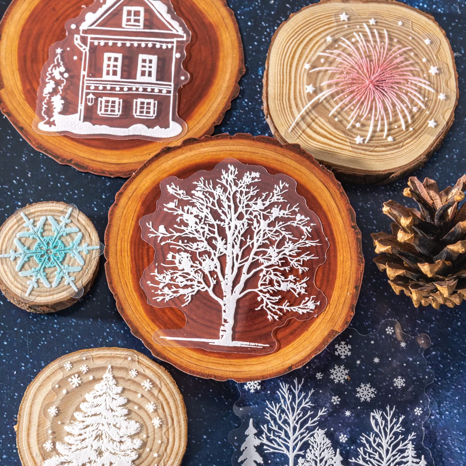 20Sheets/Bag 3D Foam Winter Snowflake Christmas Sticker Set For DIY Scrapbook Guitar Phone Case Notebook Decoration Craft