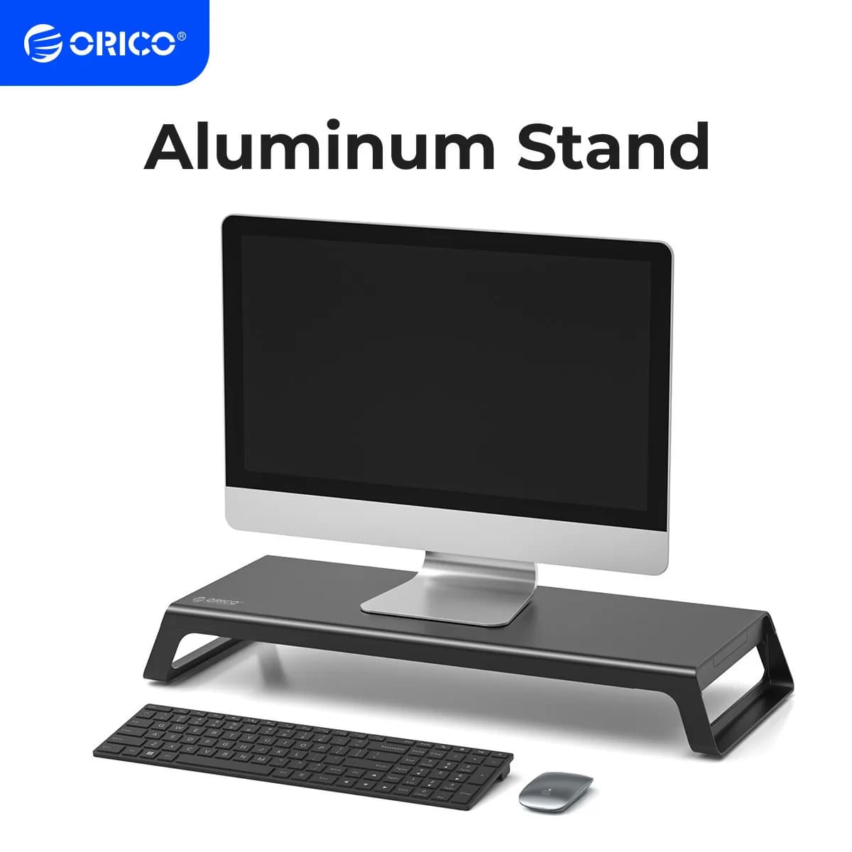 ORICO supporto per Monitor in alluminio Riser Computer in legno supporto universale per Desktop staffa Organizer per PC Laptop MacBook Home Office