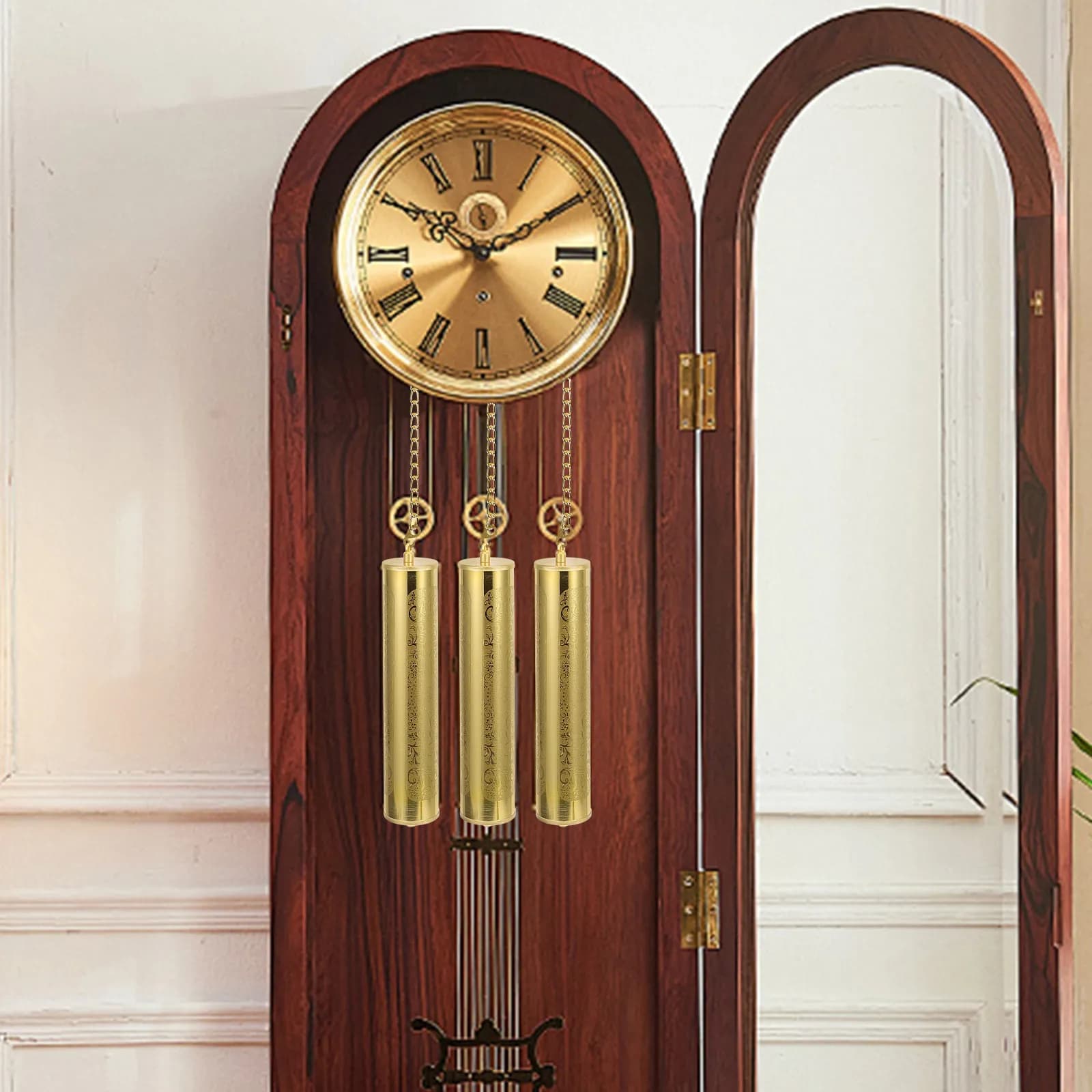 1Set Floor Clock Weight Replacement Aluminium Alloy Chain Part Elegant Wall Clock Mechanism Accessory for Home Office