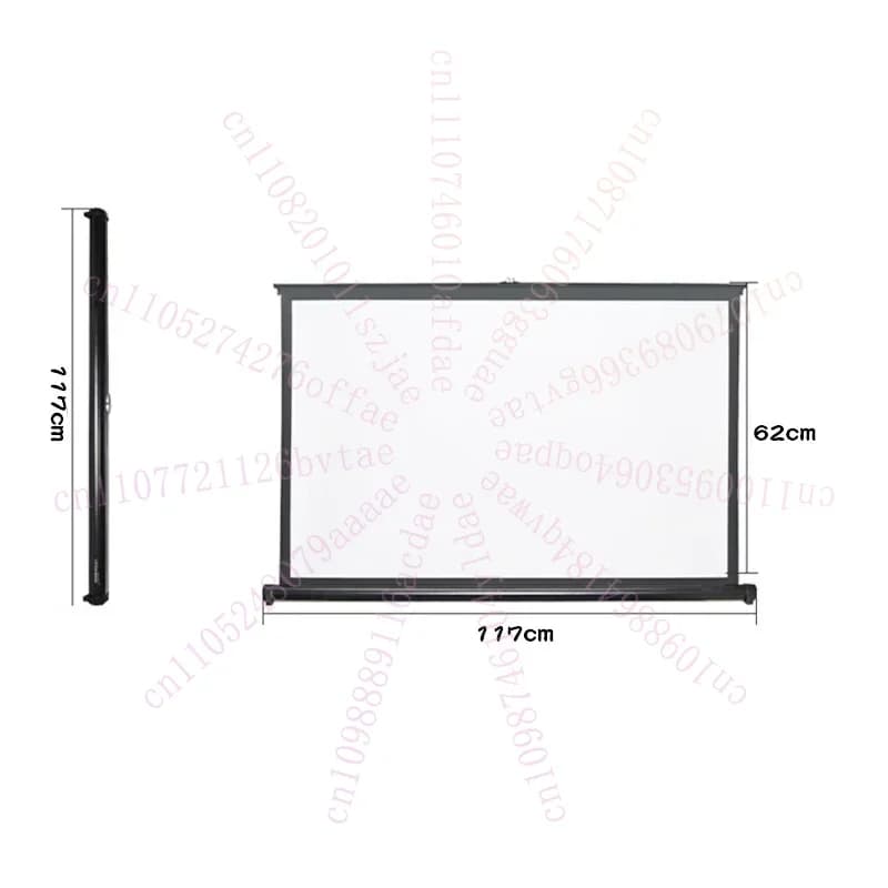 Schermo per Proiettore Portatile da 50'' HD 16:9 con Supporto Pieghevole per Campeggio e Uso Professionale