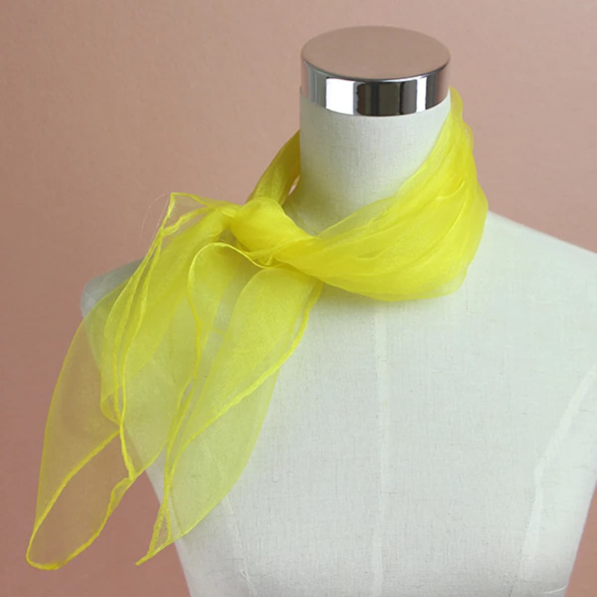 1pc 60x60cm Candy Colors Sheer Transparent Organza Chiffon Scarf Girls Women Dance Performance Square Neck Scarf