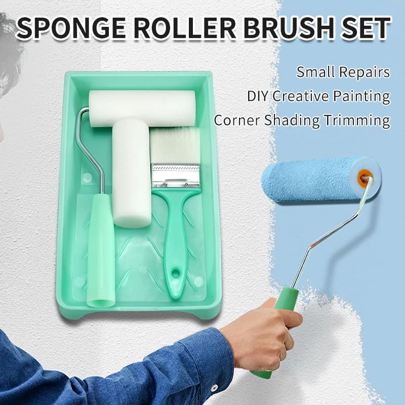 Decoration Kit for Painting with Foam Paint Roller Set for Small Paint Rollers 2/4/6 inch for repair brush for mural painting