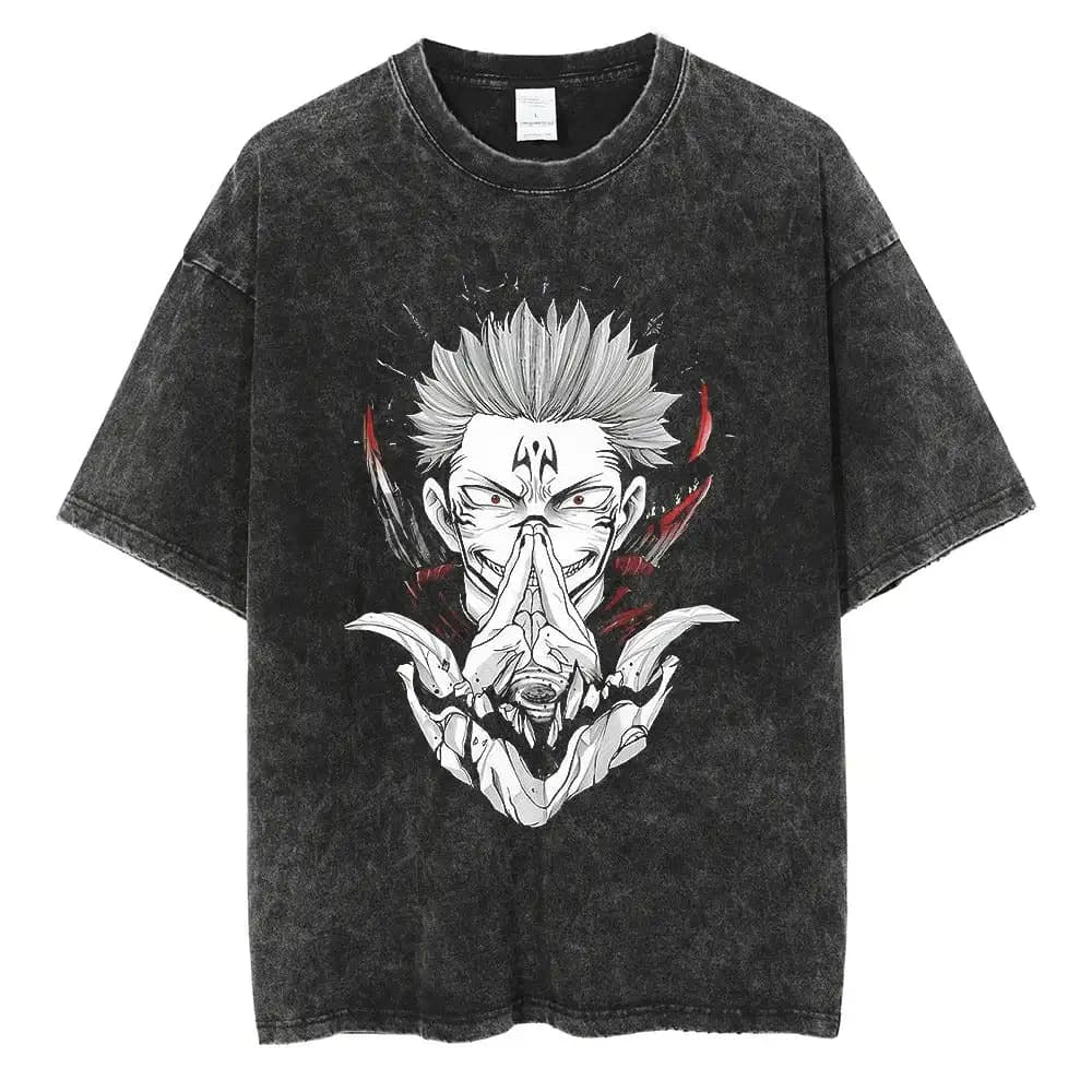 T-Shirt in Cotone Berserk Guts (Armatura da Berserker) Estate 2026, Stile Vintage Lavato Oversize Streetwear per Uomo e Donna