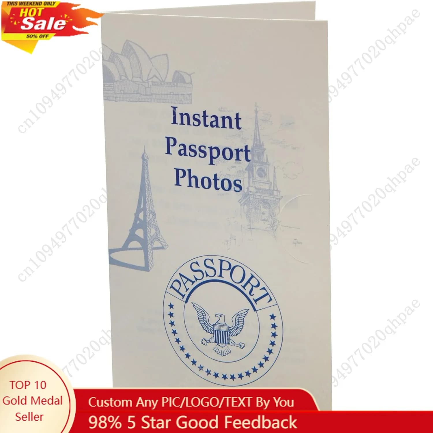 Cartelle per passaporti Neil Enterprises in bianco sporco - Confezione da 100